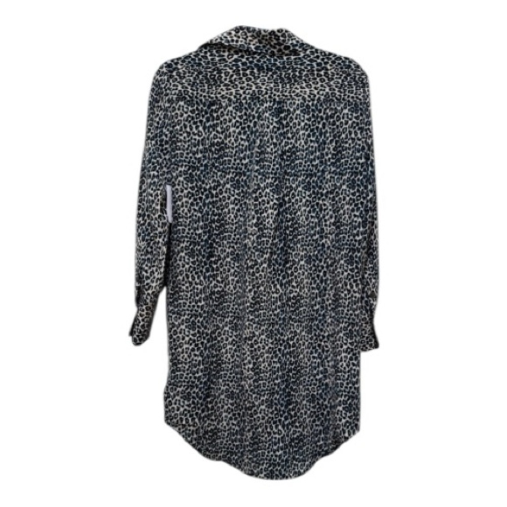 Equipment Femme Scoutt Silk Short Dress True Black Multi Leopard Print XS NWOT - Picture 6 of 7
